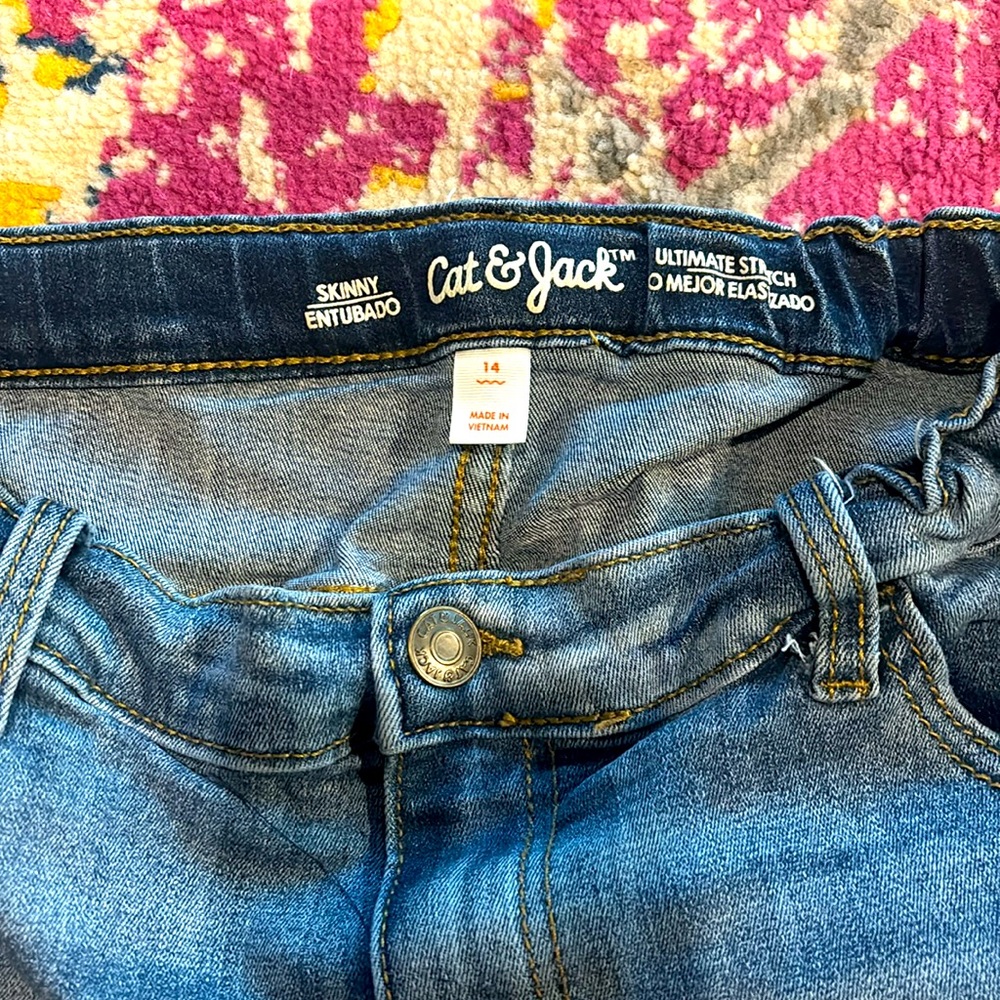 2 pairs boys size 14 Cat and Jack jeans - Picture 7 of 7